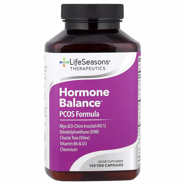 LifeSeasons, Therapeutics, Hormone Balance, PCOS Formula, 150 Veg Capsules