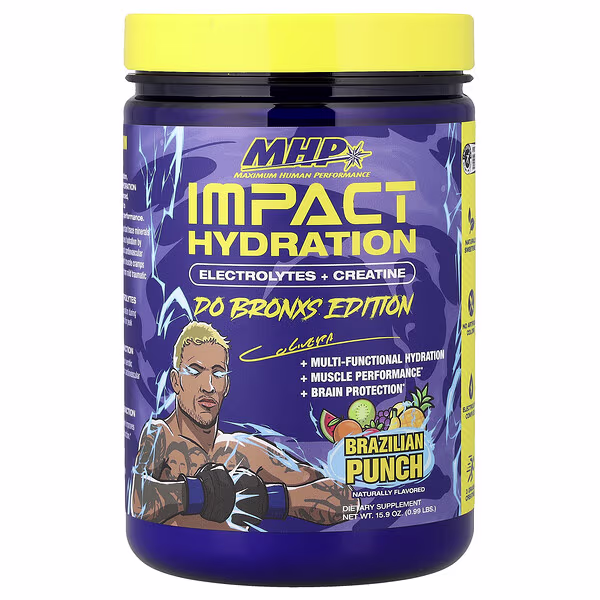 MHP, Impact Hydration, Electrolytes + Creatine, Brazilian Punch, 0.99 lbs (15.9 oz)
