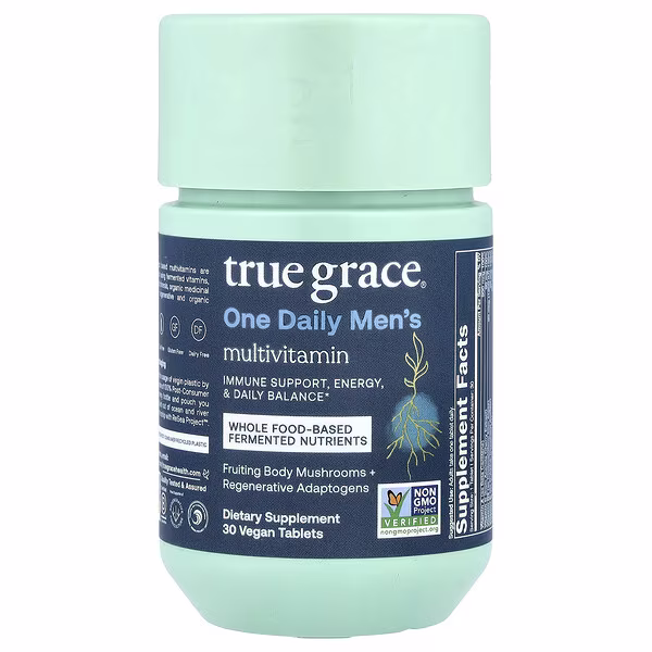 True Grace, One Daily Men's Multivitamin, 30 Vegan Tablets