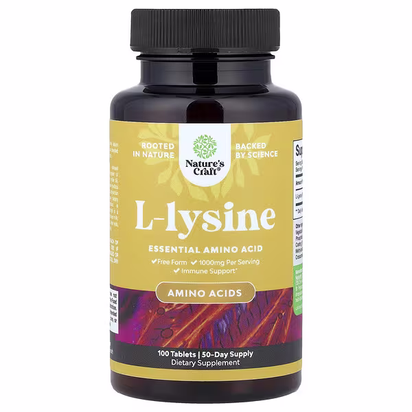 Nature's Craft, L-lysine, 100 Tablets (500 mg per Tablet)