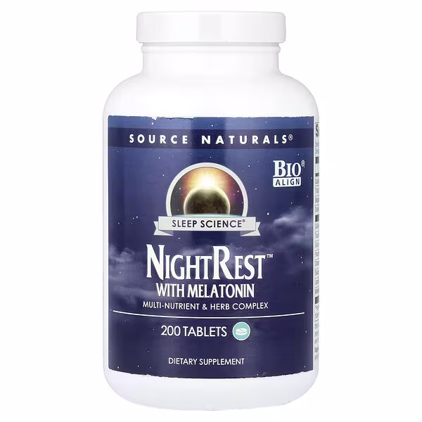 Source Naturals, Sleep Science®, NightRest™ With Melatonin, 200 Tablets
