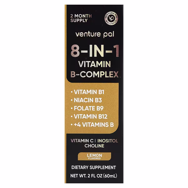 Venture Pal, 8-in-1 Vitamin B Complex, Lemon, 2 fl oz (60 ml)