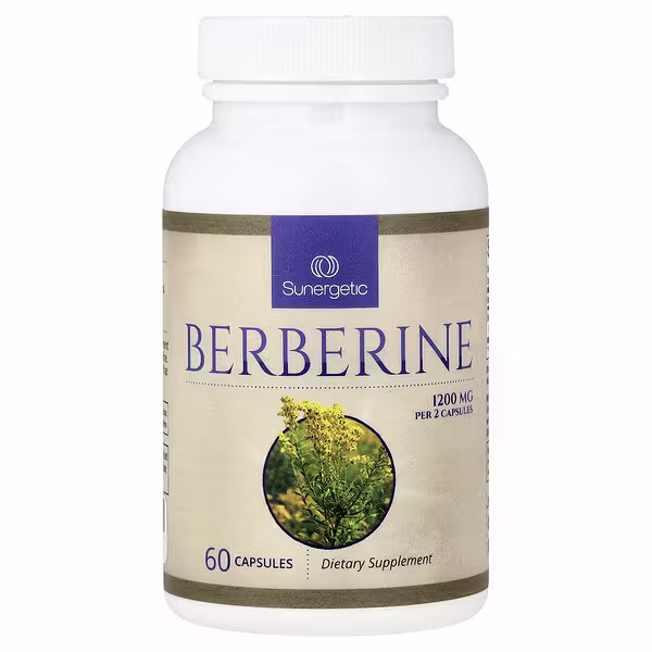 Sunergetic, Berberine, 60 Capsules (600 mg per Capsule)