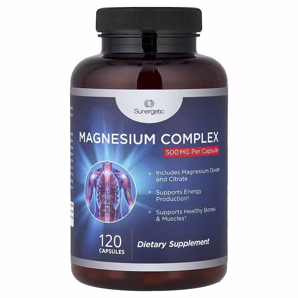 Sunergetic, Magnesium Complex, 500 mg, 120 Capsules