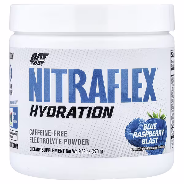 GAT, Sport, Nitraflex® Hydration, Blue Raspberry Blast, 9.52 oz (270 g)