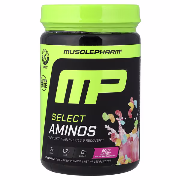 MusclePharm, Select Aminos, Sour Candy, 12.5 oz (355 g)
