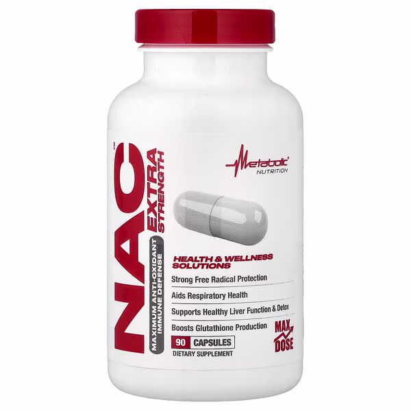 Metabolic Nutrition, NAC, 90 Capsules (650 mg per Capsule)