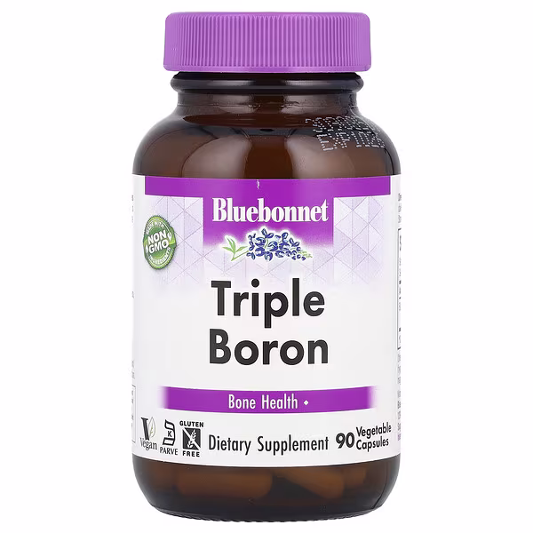 Bluebonnet Nutrition, Triple Boron, 90 Vegetable Capsules (3 mg per Capsule)