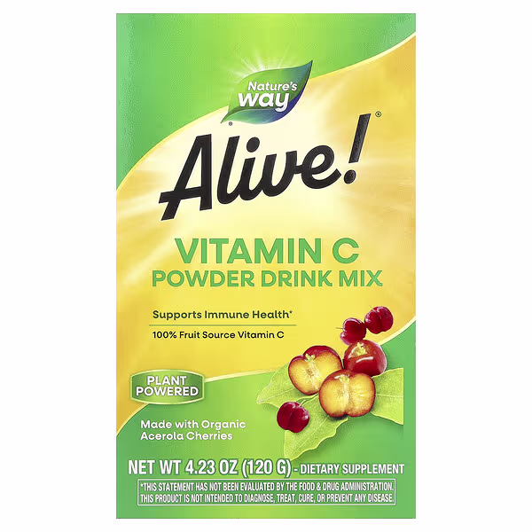 Nature's Way, Alive!® Vitamin C Powder Drink Mix, 4.23 oz (120 g)