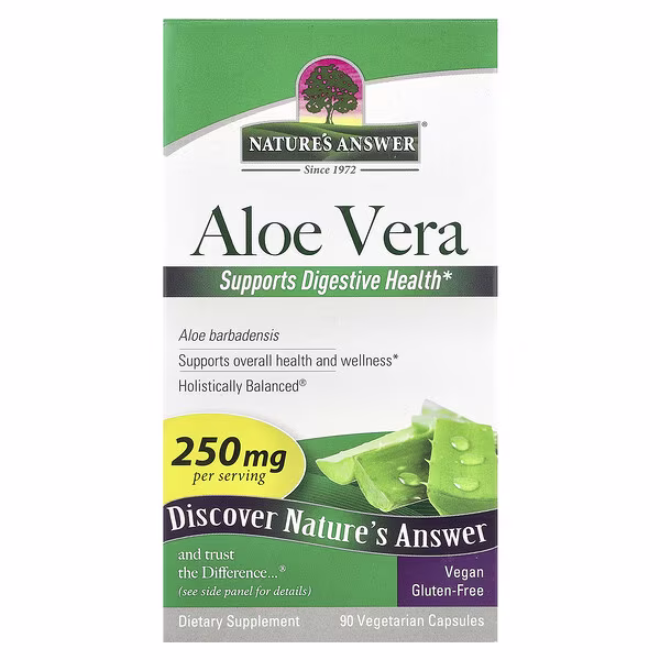 Nature's Answer, Aloe Vera , 250 mg, 90 Vegetarian Capsules