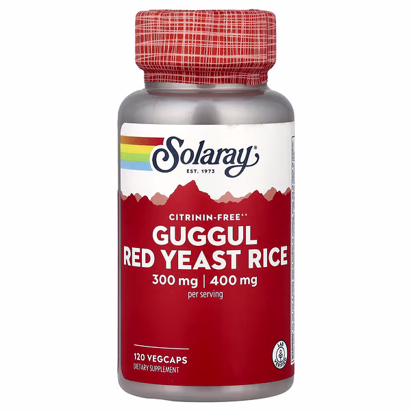 Solaray, Guggul, Red Yeast Rice, 120 VegCaps