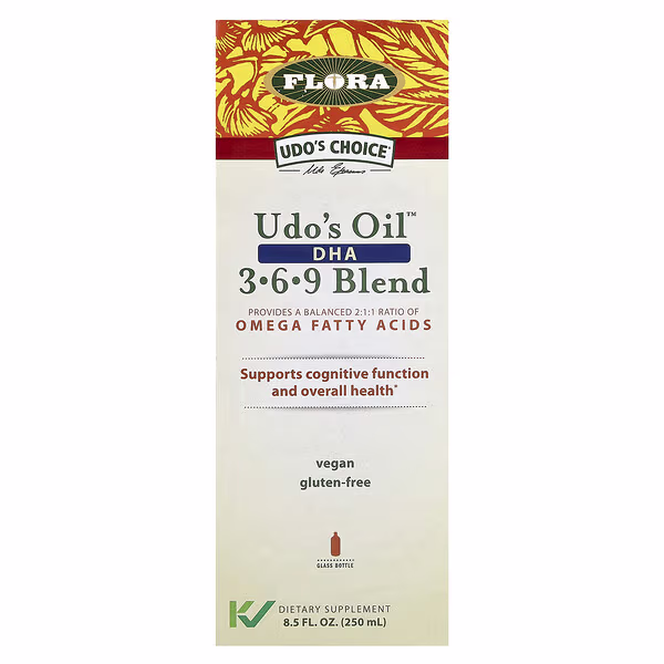 Flora, Udo's Choice, Udo's Oil, DHA 3-6-9 Blend, 8.5 fl oz (250 ml)