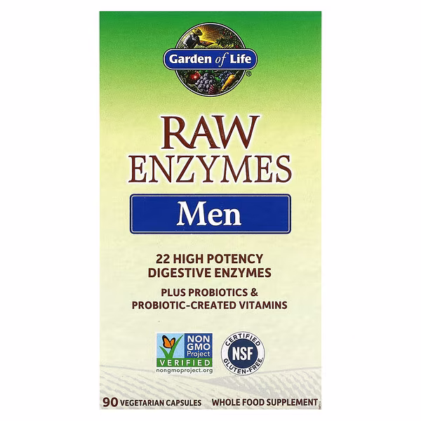 Garden of Life, RAW Enzymes, Men, 90 Vegetarian Capsules
