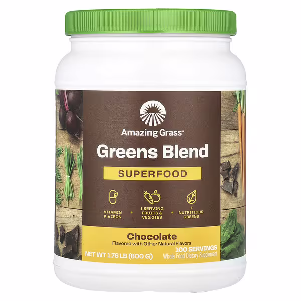 Amazing Grass, Greens Blend, Superfood, Chocolate, 1.76 lb (800 g)
