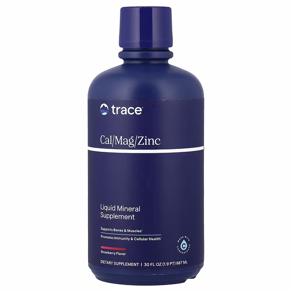 Trace, Liquid Mineral Supplement, Cal/Mag/Zinc, Strawberry , 30 fl oz (887 ml)