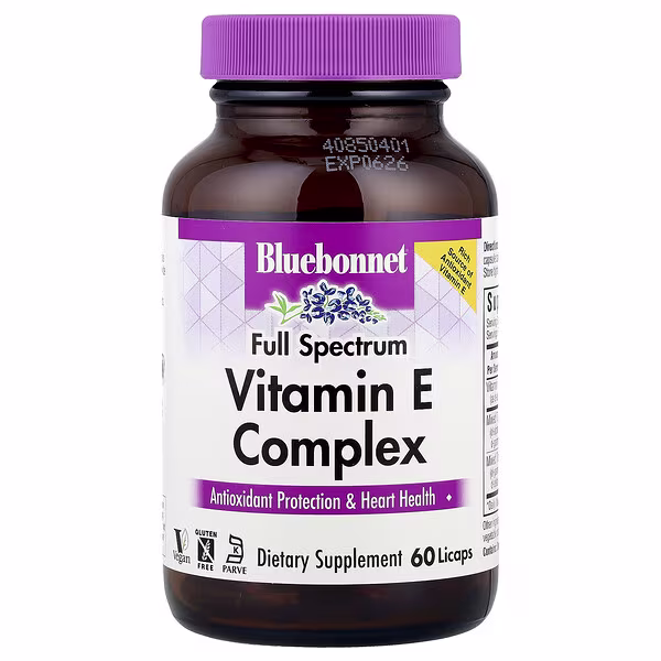 Bluebonnet Nutrition, Vitamin E Complex, Full Spectrum , 60 Licaps