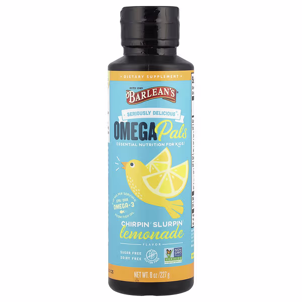 Barlean's, Seriously Delicious® Omega Pals, Chirpin' Slurpin' Lemonade , 8 oz (227 g)