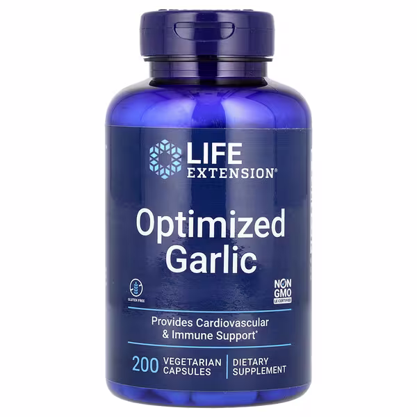 Life Extension, Optimized Garlic, 200 Vegetarian Capsules (600 mg per Capsule)