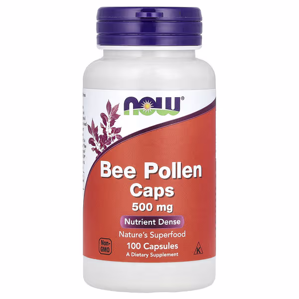 NOW Foods, Bee Pollen Caps, 500 mg, 100 Capsules