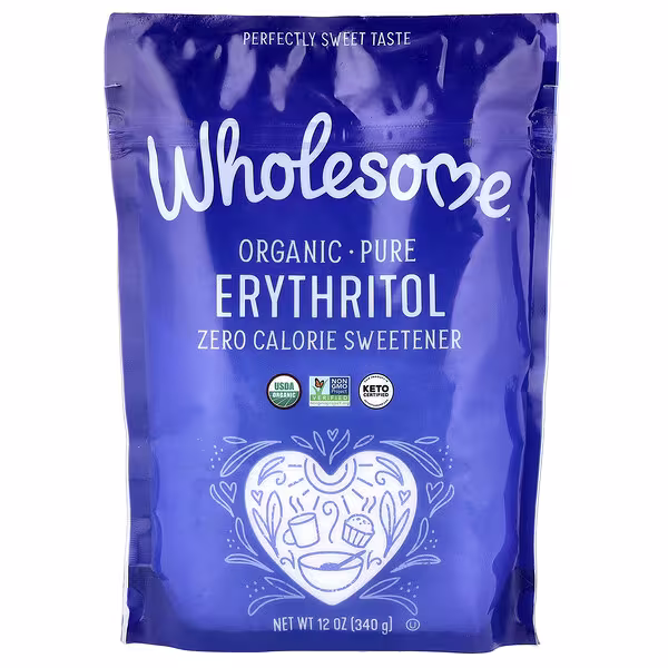 Wholesome Sweeteners, Organic Pure Erythritol, Zero Calorie Sweetener, 12 oz (340 g)