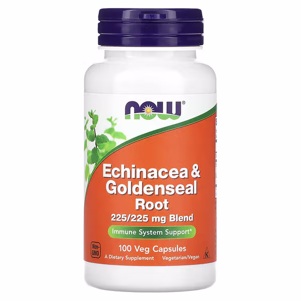 NOW Foods, Echinacea & Goldenseal Root, 100 Veg Capsules