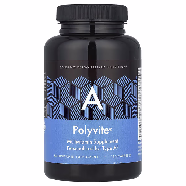 D'adamo, Polyvite® A, Multivitamin Supplement, 120 Capsules