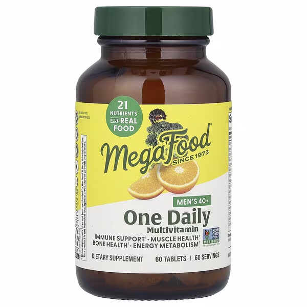 MegaFood, Men's 40+ One Daily Multivitamin, 60 Tablets