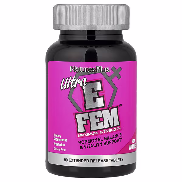 NaturesPlus, Ultra E Fem™ For Women, Maximum Strength, 90  Extended Release Tablets