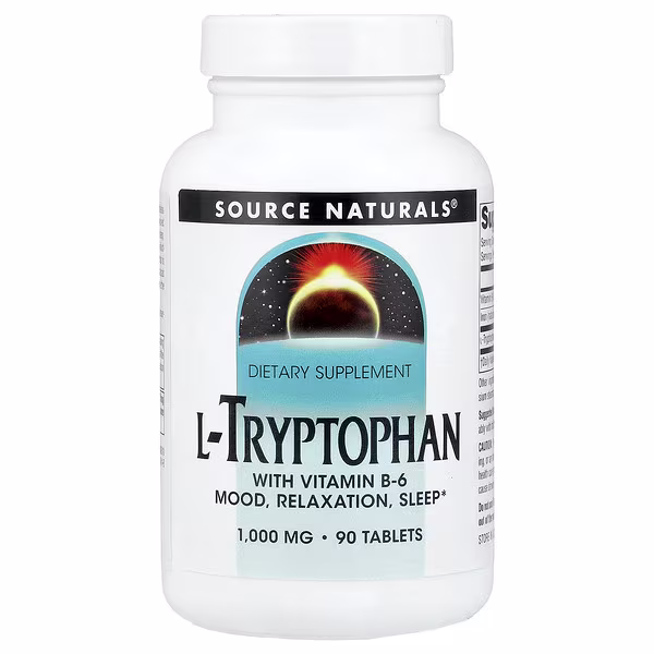 Source Naturals, L-Tryptophan, 90 Tablets