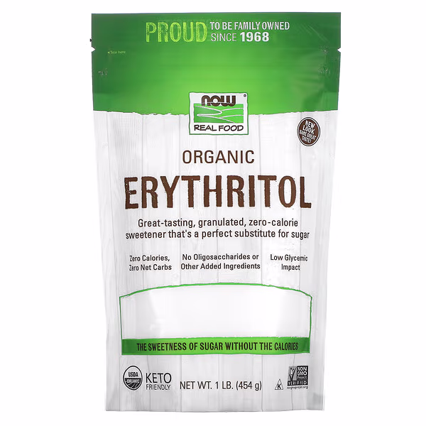 NOW Foods, Real Food, Organic Erythritol, 1 lb (454 g)
