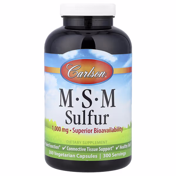 Carlson, MSM Sulfur, 300 Vegetarian Capsules