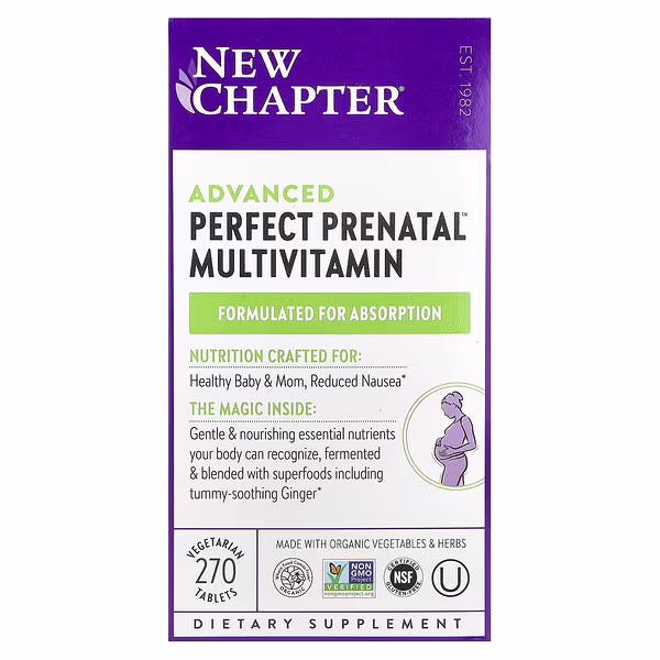 New Chapter, Advanced Perfect Prenatal™ Multivitamin, 270 Vegetarian Tablets