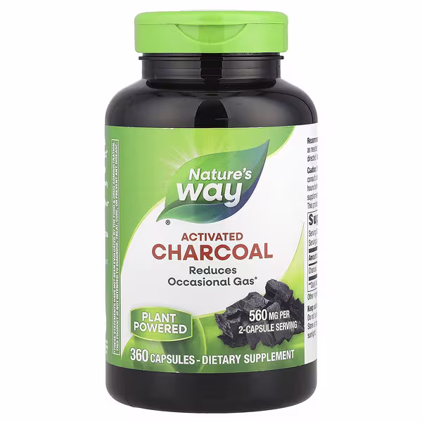 Nature's Way, Activated Charcoal, 360 Capsules (280 mg per Capsule)