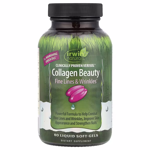 Irwin Naturals, Clinically Proven Verisol® Collagen Beauty, 80 Liquid Soft-Gels