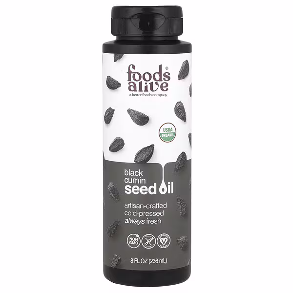 Foods Alive, Organic Black Cumin Seed Oil, 8 fl oz (236 ml)