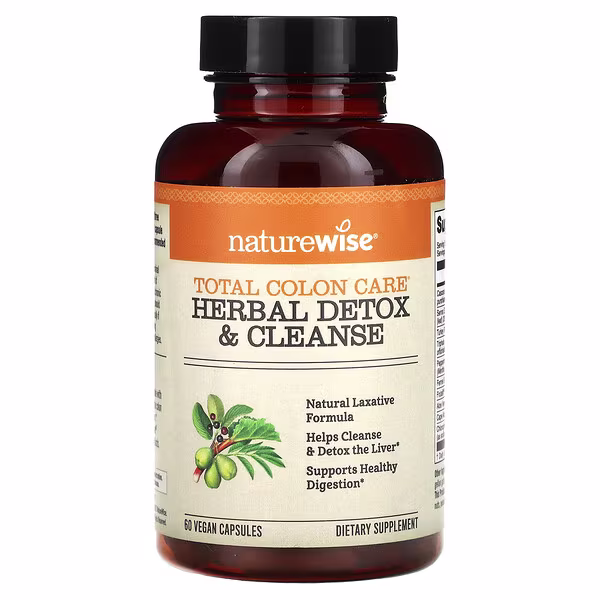 NatureWise, Total Colon Care, Herbal Detox & Cleanse, 60 Vegan Capsules