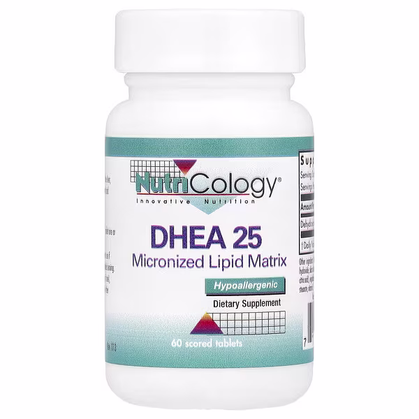 Nutricology, DHEA 25, 25 mg, 60 Scored Tablets