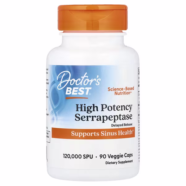 Doctor's Best, High Potency Serrapeptase, 90 Veggie Caps