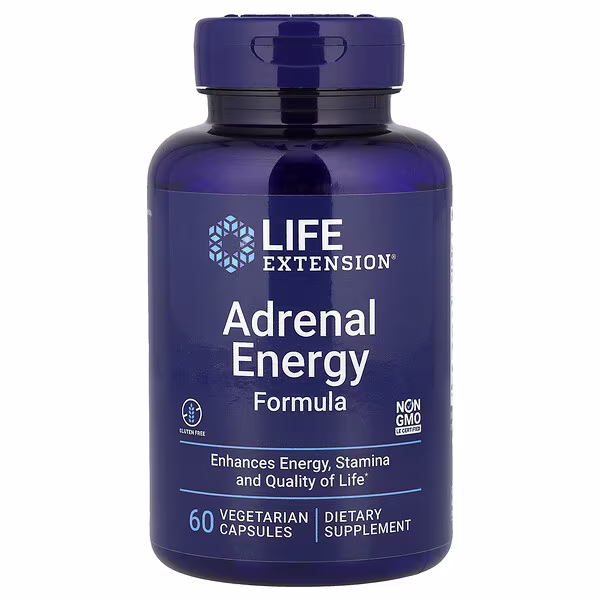 Life Extension, Adrenal Energy Formula, 60 Vegetarian Capsules