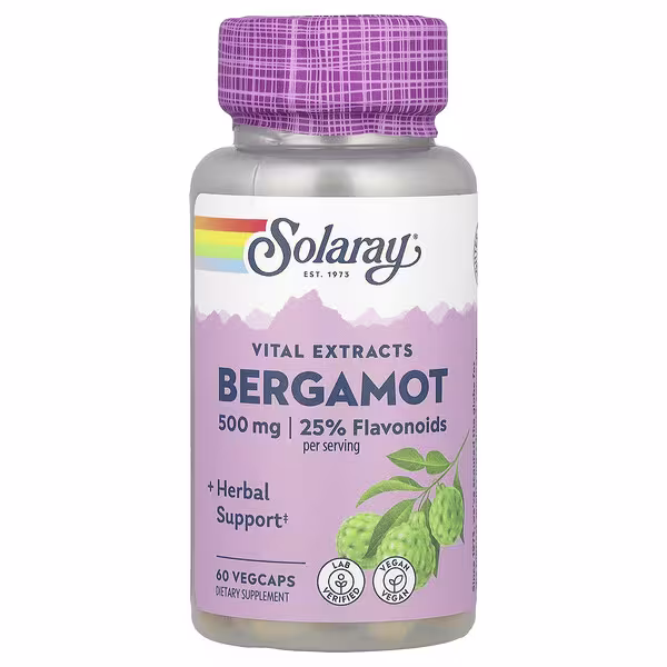Solaray, Vital Extracts, Bergamot, 60 Vegcaps