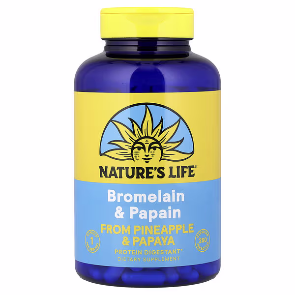Nature's Life, Bromelain & Papain, 250 Capsules