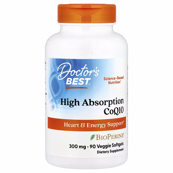 Doctor's Best, High Absorption CoQ10, 300 mg, 90 Veggie Softgels