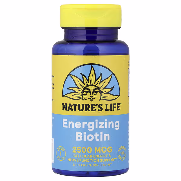 Nature's Life, Energizing Biotin, 2,500 mcg, 100 Vegcaps