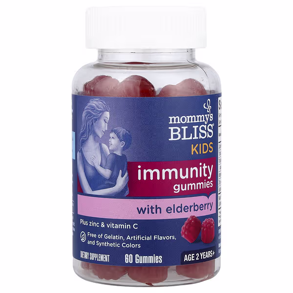 Mommy's Bliss, Kids, Immunity Gummies with Elderberry, 2 Years+, 60 Gummies