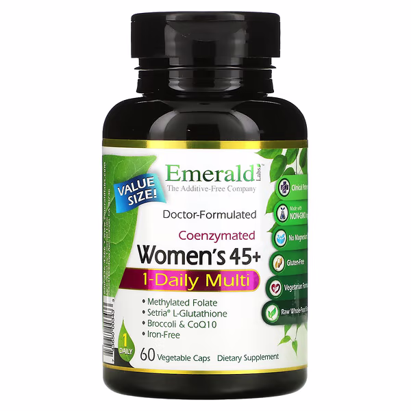 Emerald Laboratories, Coenzymated Women's 45+ 1-Daily Multi, 60 Vegetable Caps