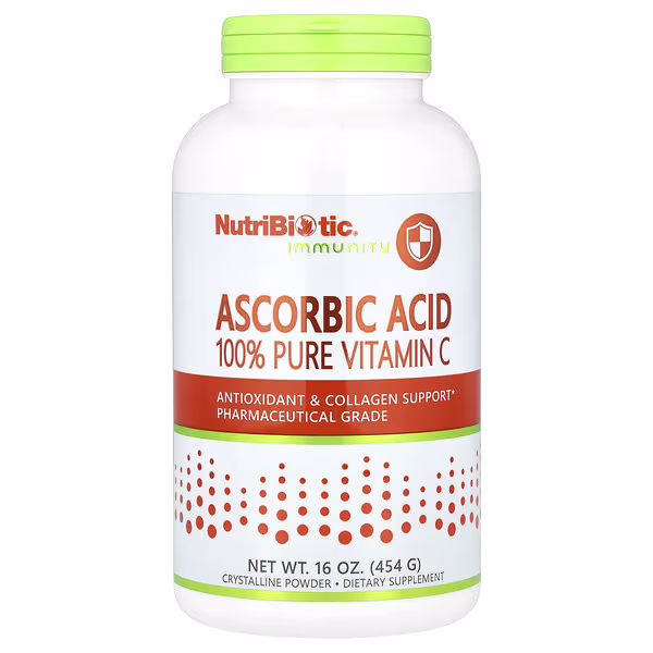 NutriBiotic, Immunity, Ascorbic Acid, 100% Pure Vitamin C, Crystalline Powder, 16 oz (454 g)