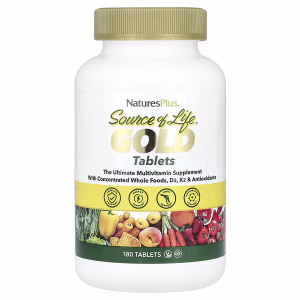 NaturesPlus, Source of Life®, Gold, The Ultimate Multivitamin Supplement, 180 Tablets