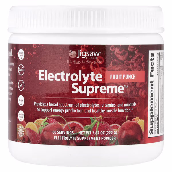 Jigsaw Health, Electrolyte Supreme™, Fruit Punch, 7.87 oz (222 g)