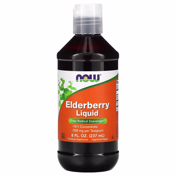 NOW Foods, Elderberry Liquid, 500 mg, 8 fl oz (237 ml)