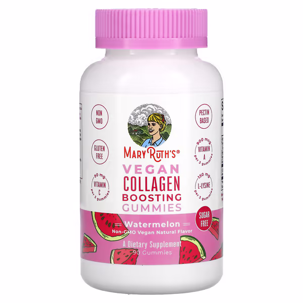 MaryRuth's, Vegan Collagen Boosting Gummies, Watermelon, 90 Gummies
